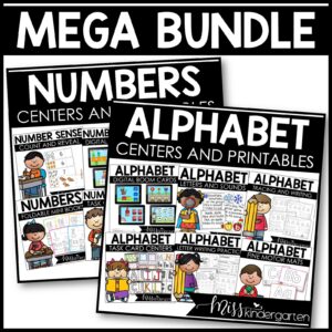 Alphabet Practice and Number Sense Activities Kindergarten Math MEGA Bundle