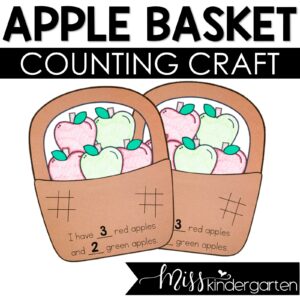 Apple Basket Counting Craft