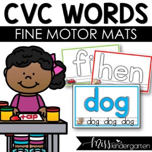 CVC Words Playdough Mats