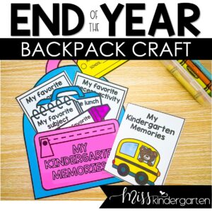 End of the Year Memory Backpack Craft
