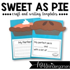 Fall Craft Sweet as Pie Craft and Writing Templates