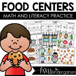 Food Themed Math and Literacy Centers Preschool PreK Kindergarten