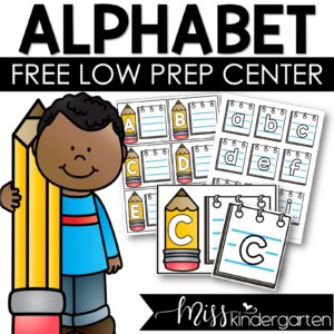 FREE Alphabet Low Prep Center | Letter Match Activity