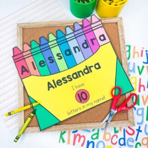 Complete crayon box name craft