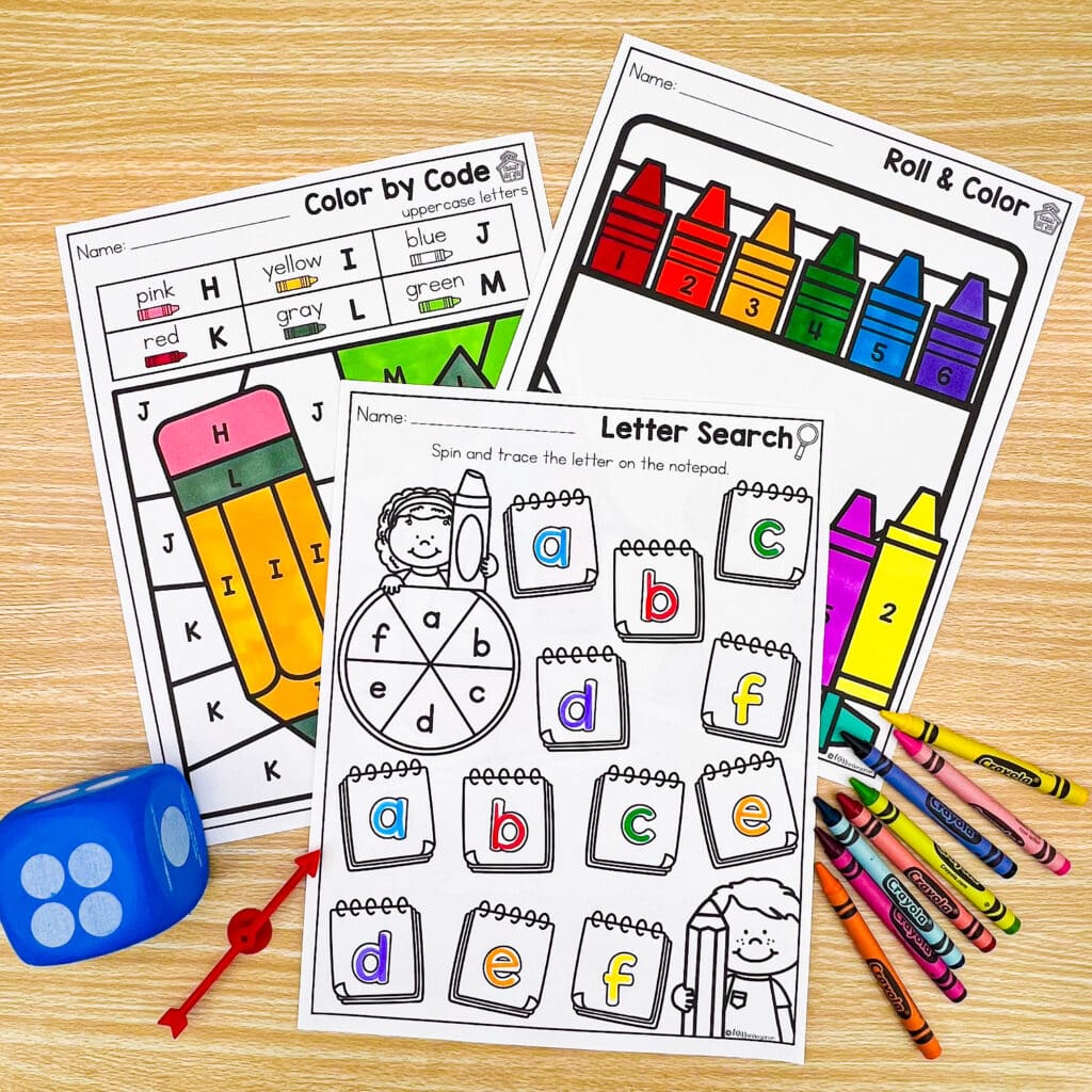 Coloring activities for early finishers