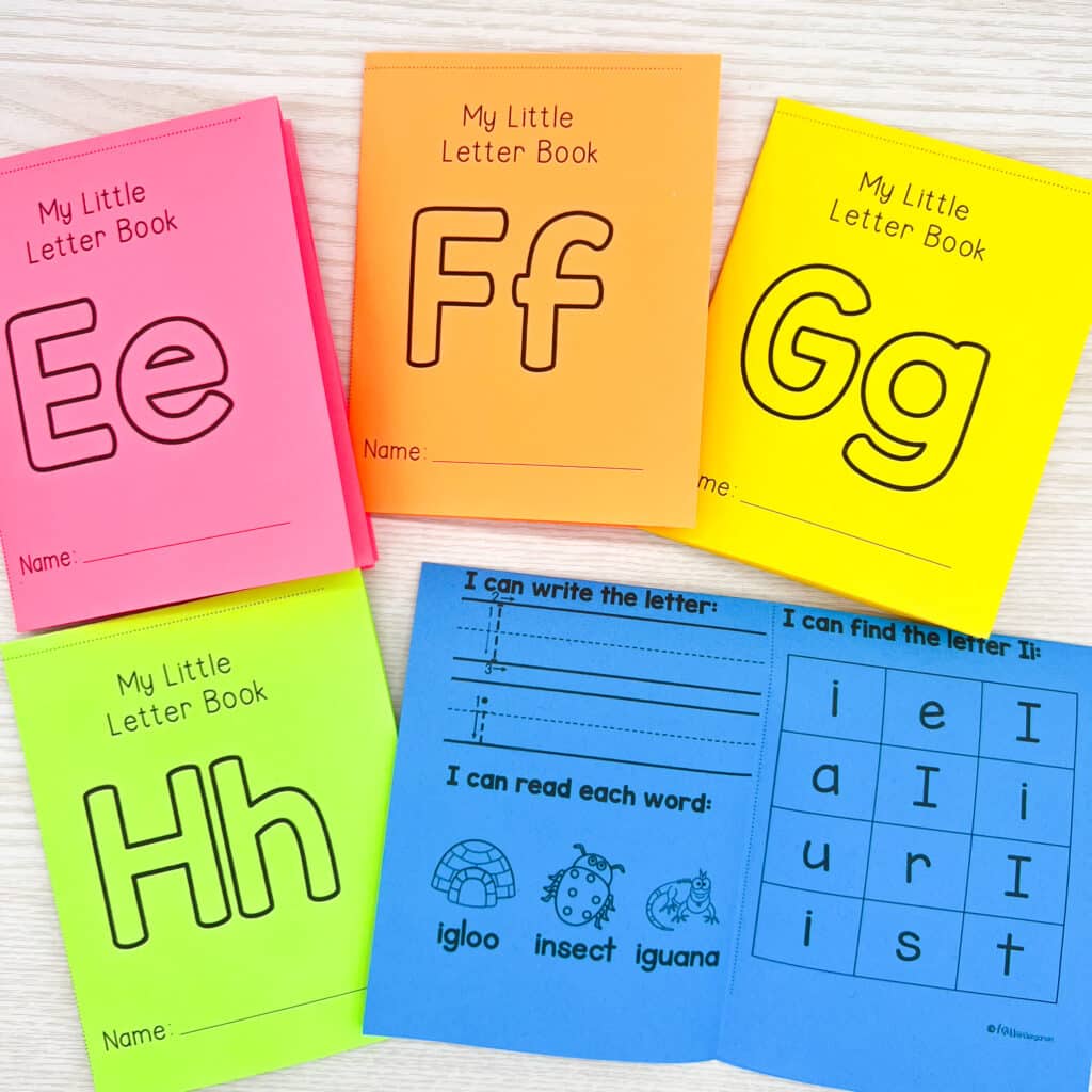 Multiple alphabet mini books