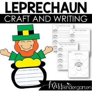 St Patricks Day Activities Leprechaun Craft and Writing Templates