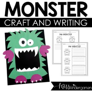 Halloween Craft Monster Craft and Writing
