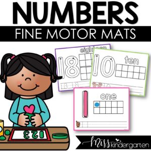 Fine Motor Activities Number Playdough Mats 1-20