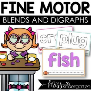Blends and Digraphs Playdough Mats | Fine Motor Skills Activities