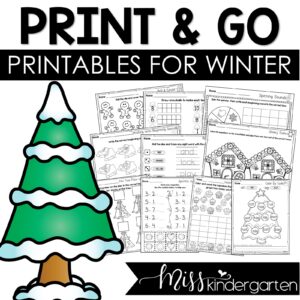 Winter Activities Print and Go Printables for Winter