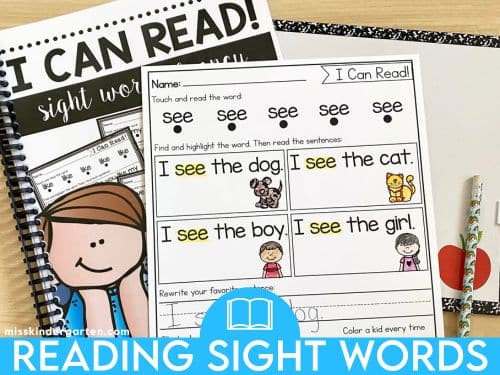 Reading Sight Words