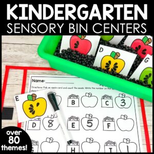 Kindergarten Centers Sensory Bins and Write and Wipe Bundle