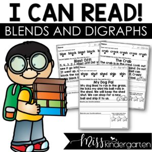 Reading Fluency Passages Short Vowel Blends and Digraphs