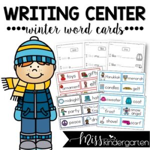Writing Center Winter Word Cards