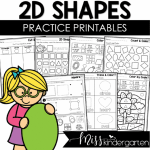 2D Shapes Worksheets for Kindergarten Math Practice